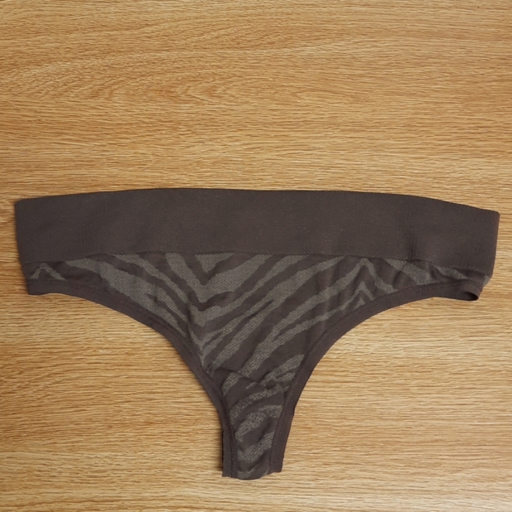 Zebra print purple thong from aerie
